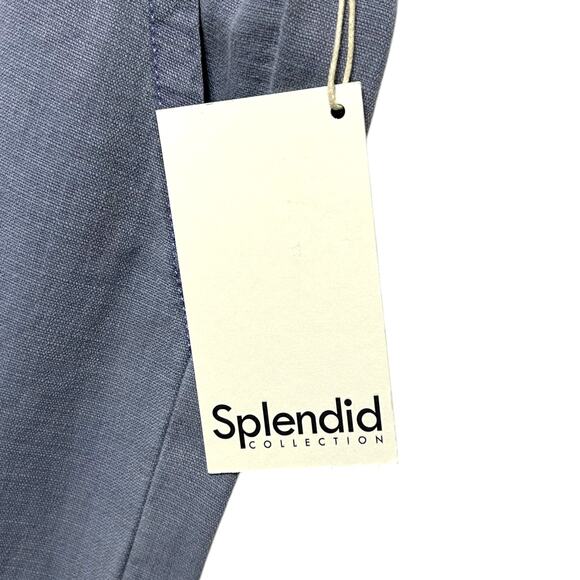 Splendid Angie Crop Wide Leg Pant NWT Women's Sz XS Light Blue Linen Breezy - Picture 4 of 9